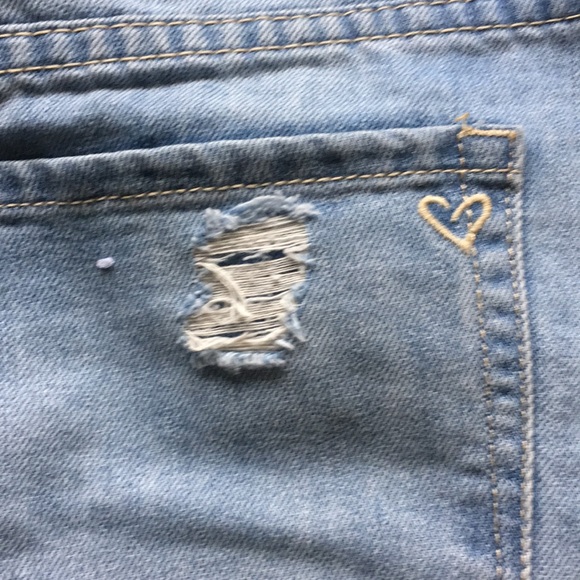 Distressed Denim Mini Skirt SIZE 28 - Picture 4 of 7